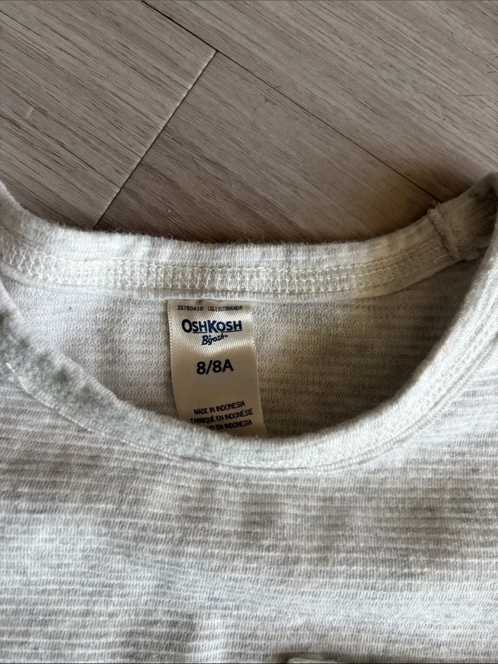 OshKosh B'gosh Cream Short Sleeve Pocket Tee